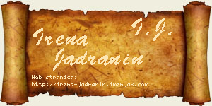 Irena Jadranin vizit kartica